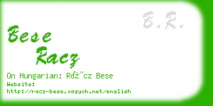 bese racz business card